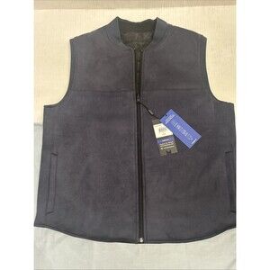 NWT Collection Michael Strahan Reversible Water Resistant Vest Black Blue Sz M